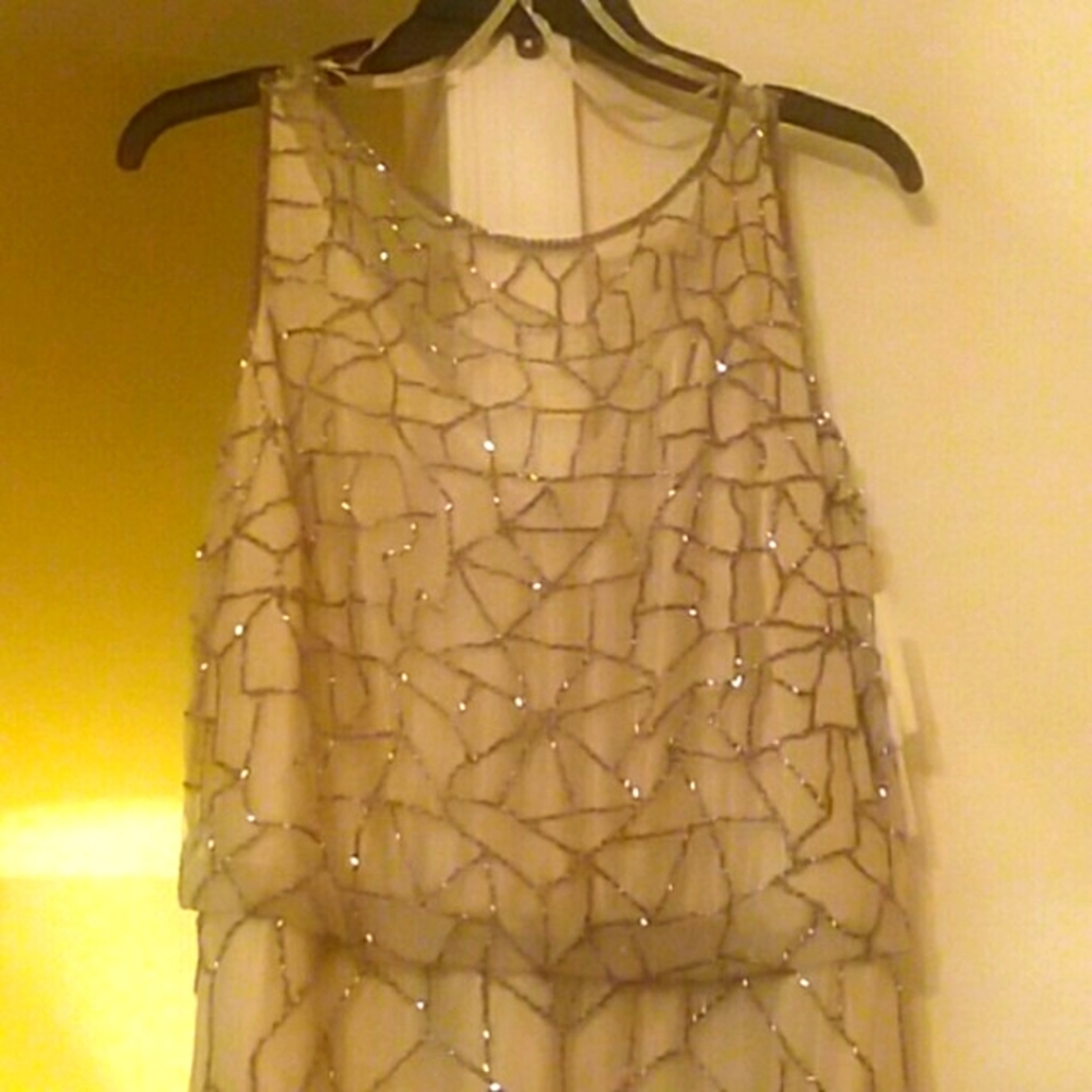 New with Tags J KARA - Hand Beaded -  Sleeveless Formal Gown